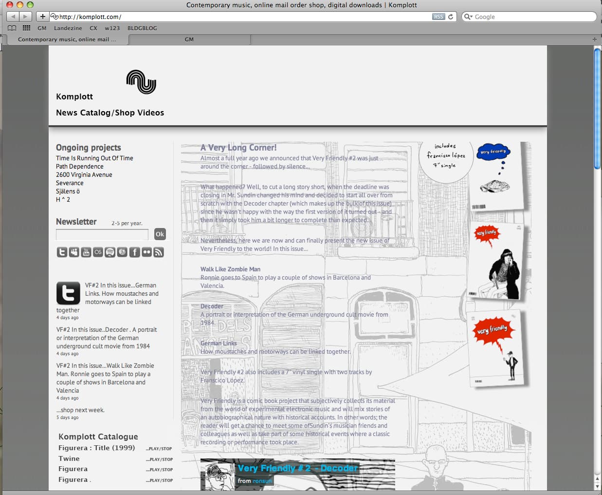 Komplott.com Very Friendly overview page
