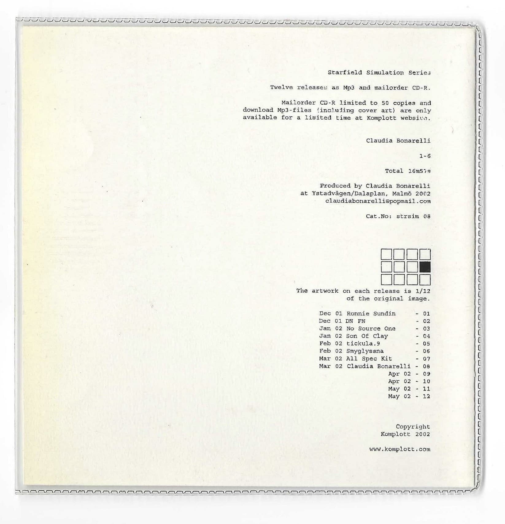 Claudia Bonarelli strsim08 - cdr backside