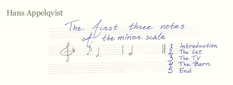 Hans Appelqvist – The first three notes of the minor scale