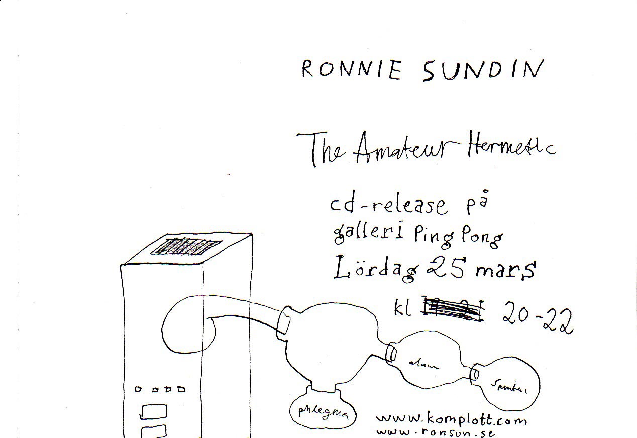 Ronnie Sundin, realse event flyer