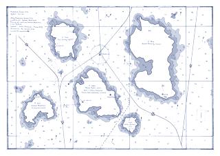 Sjökort: fem öar